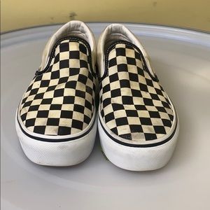 Platform checkered vans
